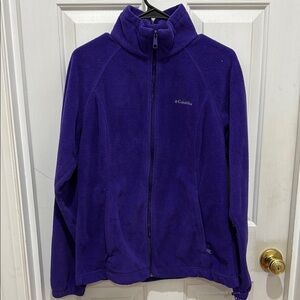 Columbia Purple Fleece Jacket with High Collar